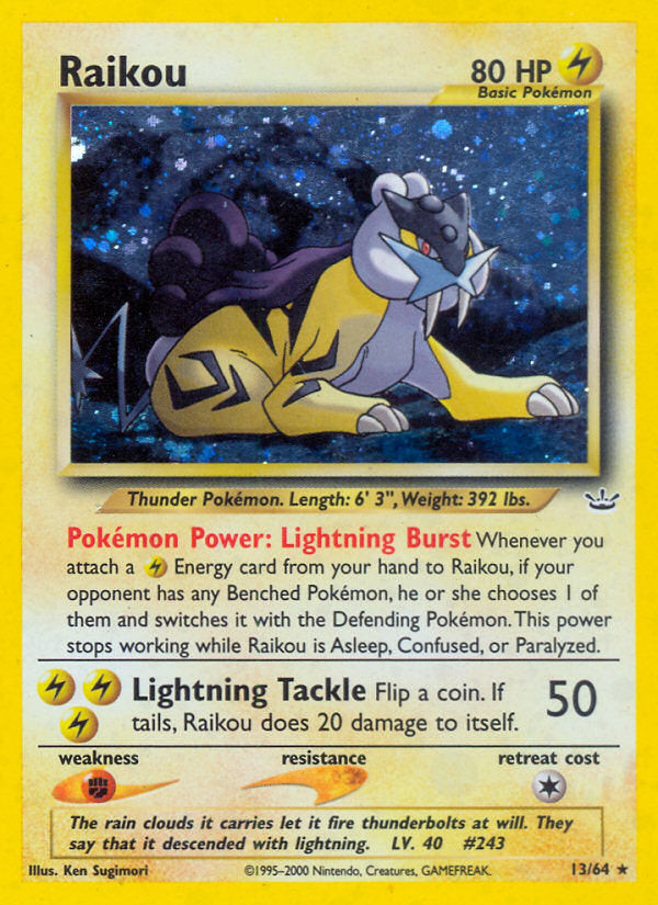 Neo Revelation Holo Raikou #13/64 unlimited