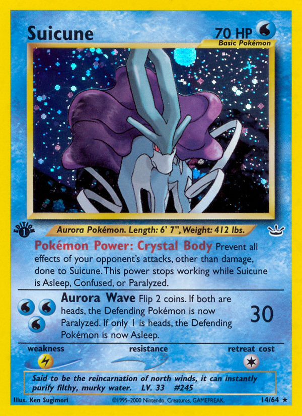 Neo Revelation Holo Suicune #14/64 first edition