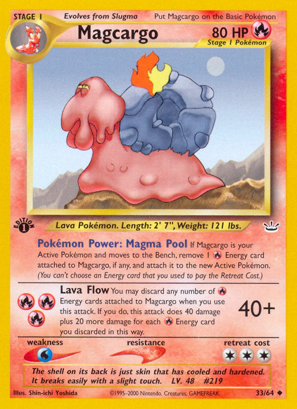 Neo Revelation Magcargo #33/64 first edition