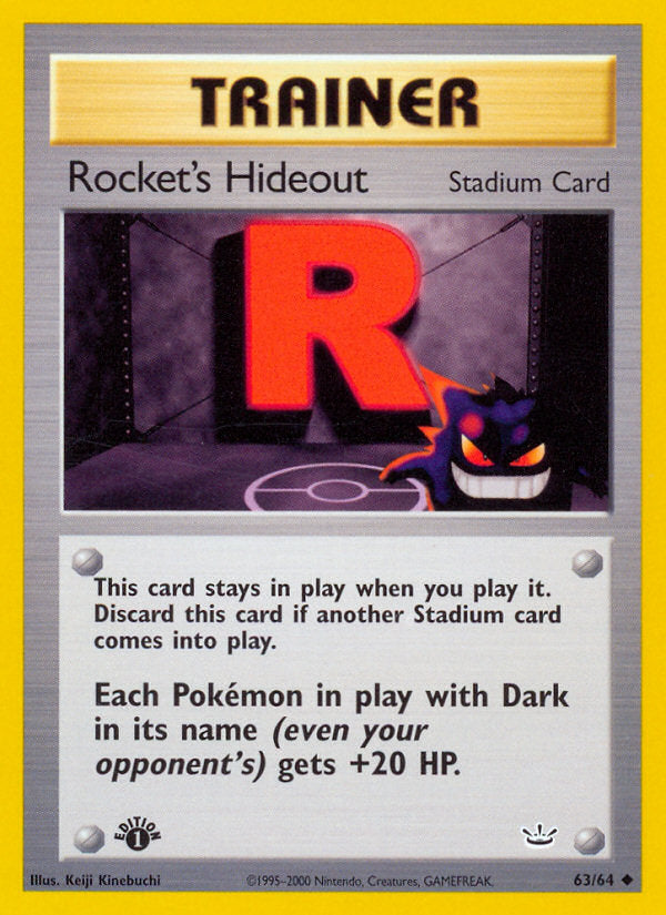 Neo Revelation Rocket's Hideout #63/64 first edition