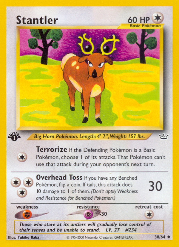 Neo Revelation Stantler #38/64 first edition