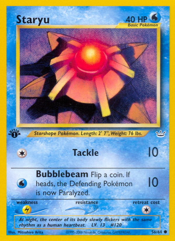 Neo Revelation Staryu #56/64 first edition