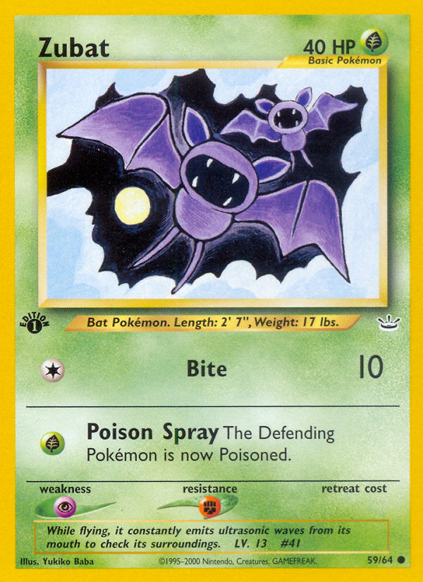Neo Revelation Zubat #59/64 first edition