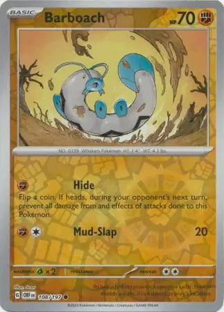 Obsidian Flames Barboach #108/197 reverse holo
