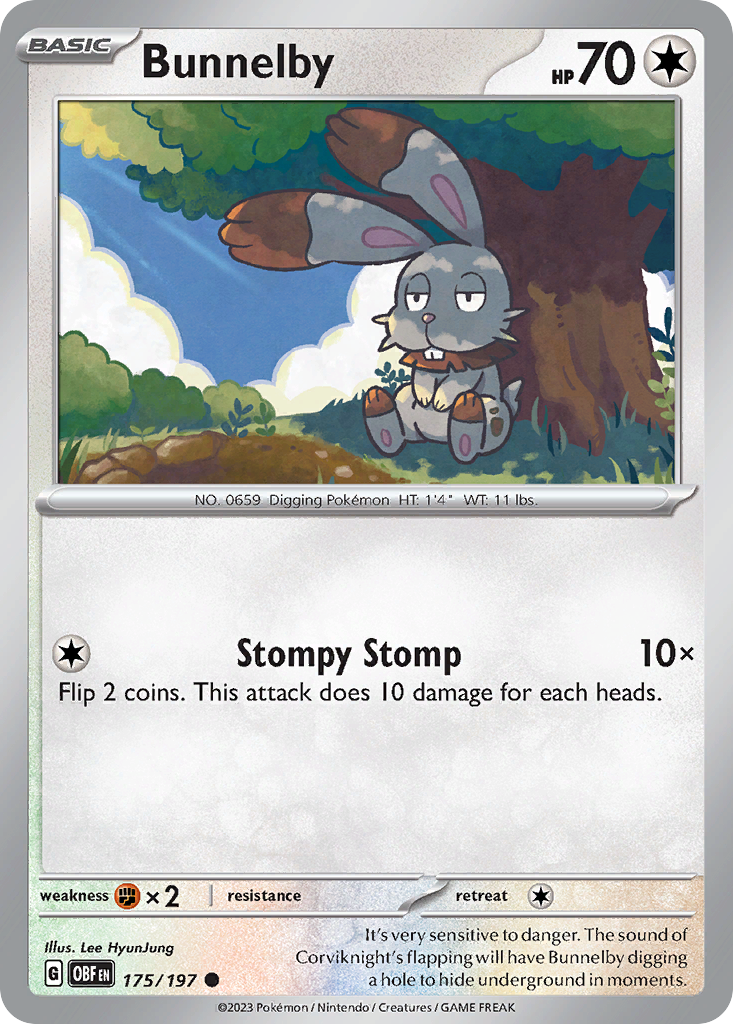 Obsidian Flames Bunnelby #175/197