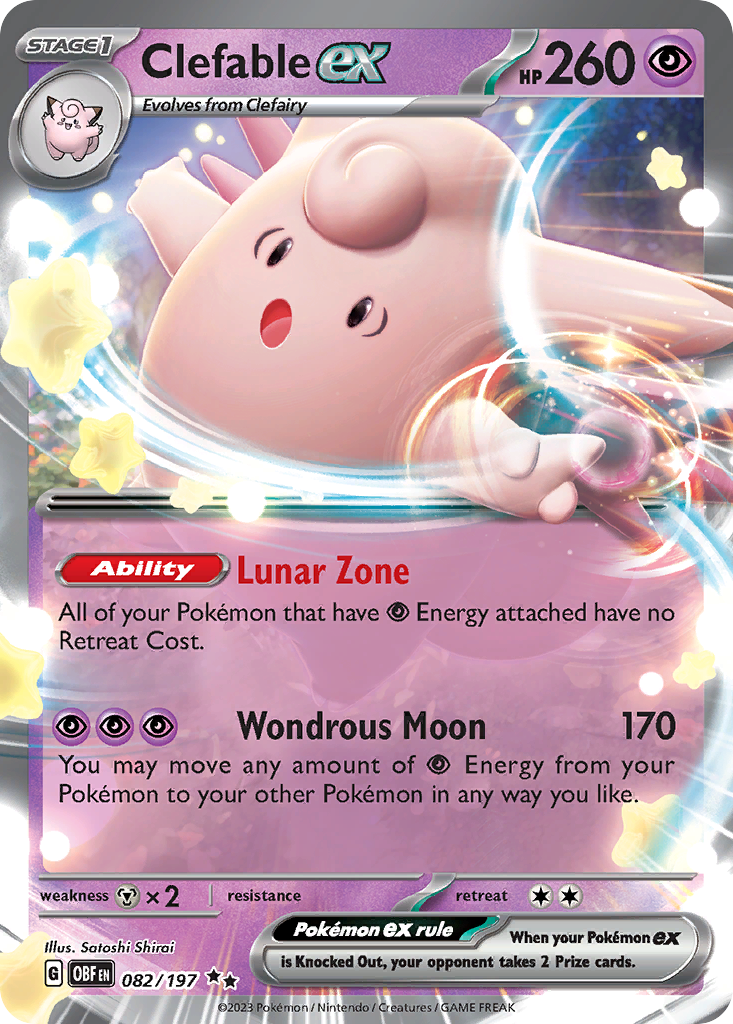 Obsidian Flames Clefable ex #82/197