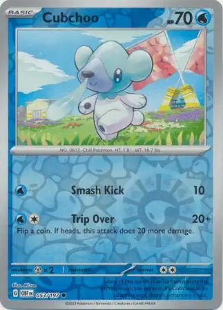 Obsidian Flames Cubchoo #53/197 reverse holo