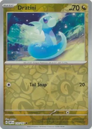 Obsidian Flames Dratini #157/197 reverse holo