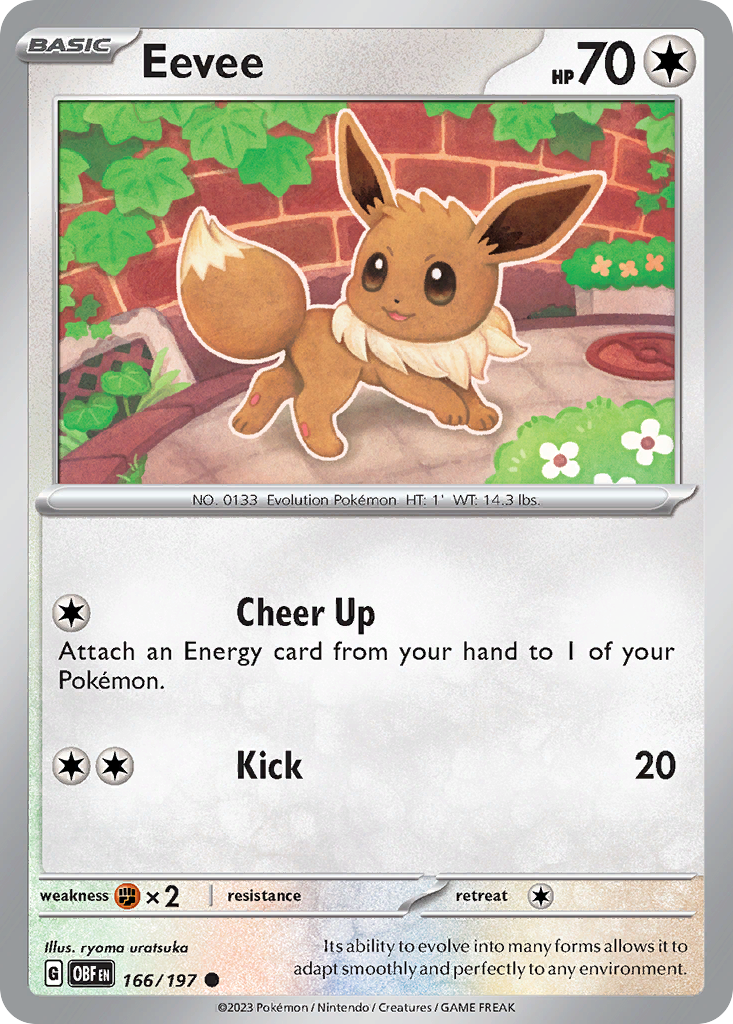 Obsidian Flames Eevee #166/197