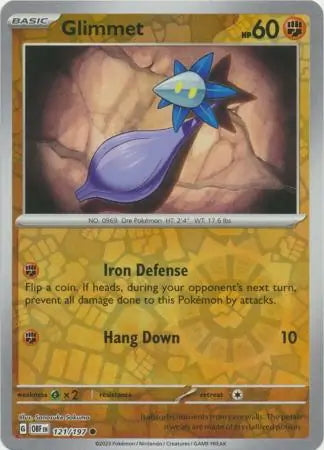 Obsidian Flames Glimmet #121/197 reverse holo
