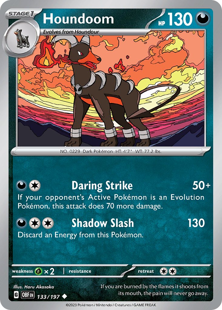 Obsidian Flames Houndoom #133/197