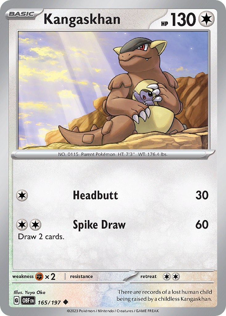 Obsidian Flames Kangaskhan #165/197