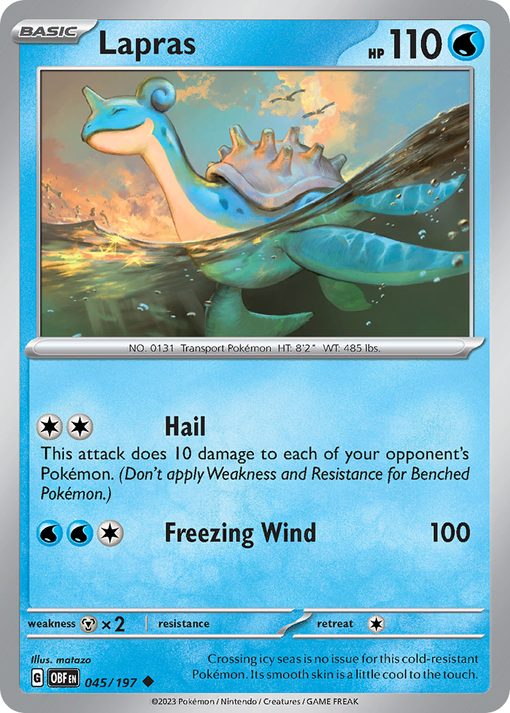 Obsidian Flames Lapras #45/197