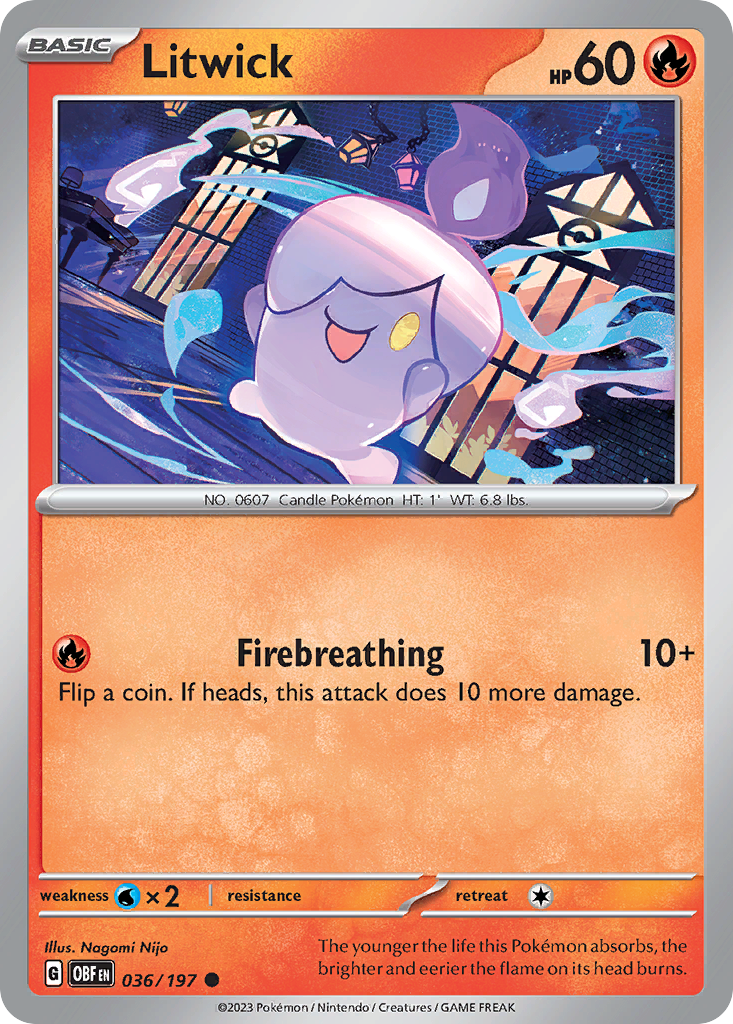 Obsidian Flames Litwick #36/197