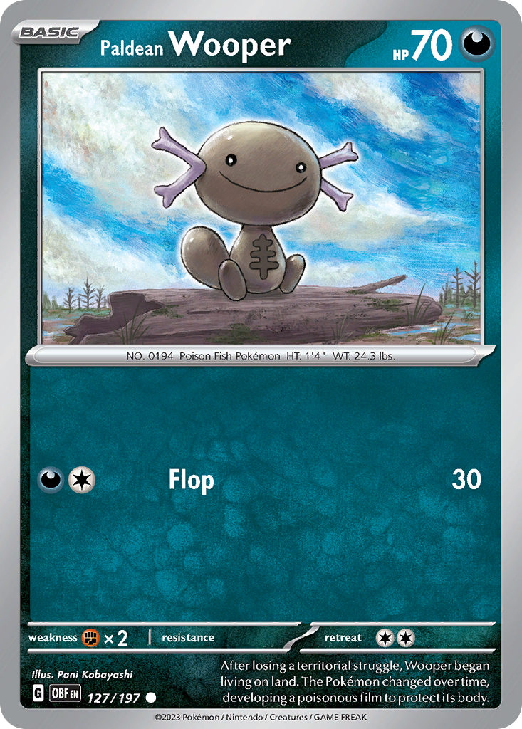 Obsidian Flames Paldean Wooper #127/197