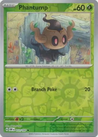 Obsidian Flames Phantump #11/197 reverse holo