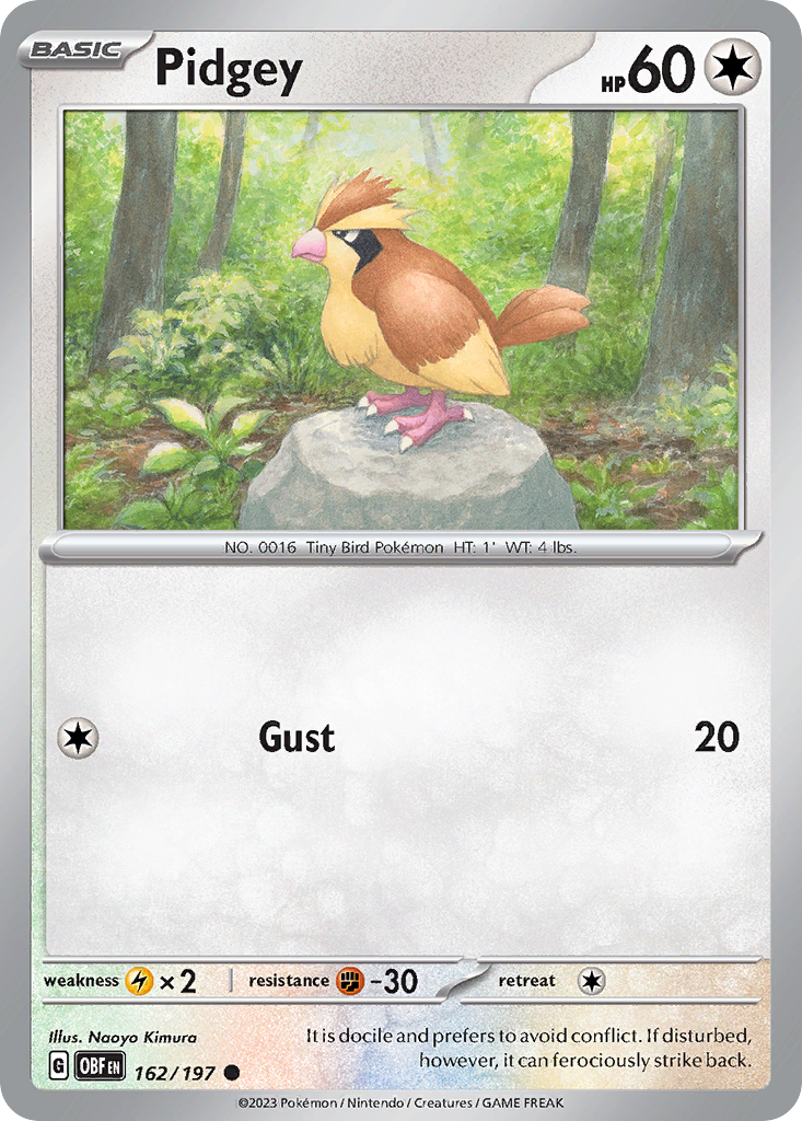 Obsidian Flames Pidgey #162/197
