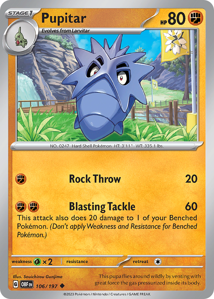 Obsidian Flames Pupitar #106/197