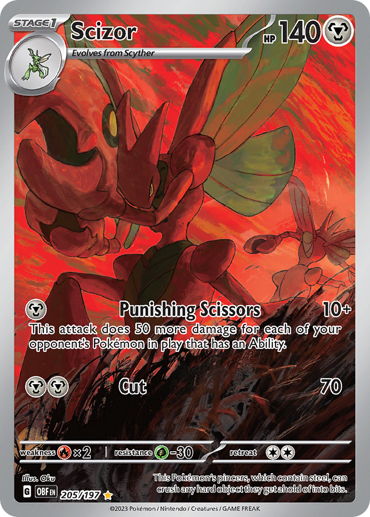Obsidian Flames Scizor #205/197