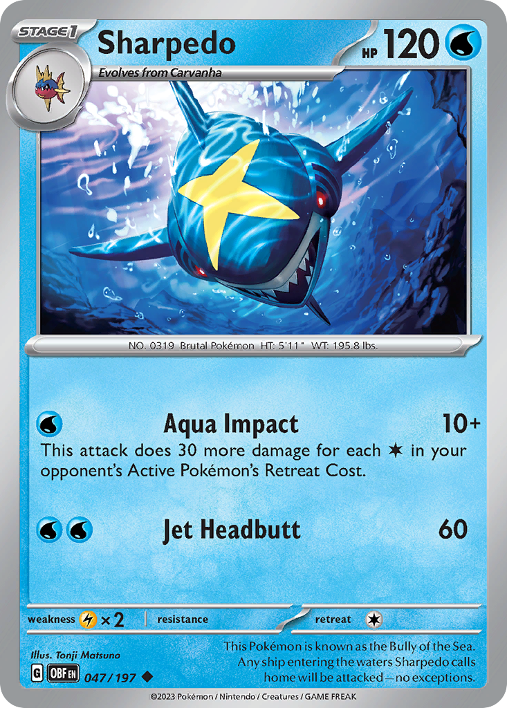 Obsidian Flames Sharpedo #47/197