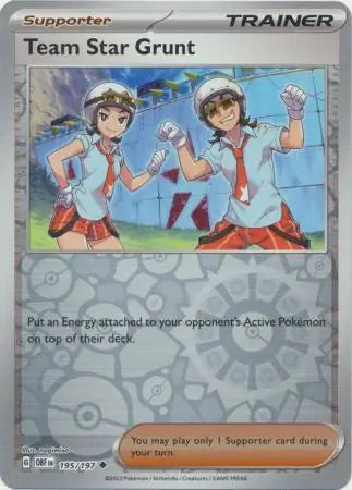 Obsidian Flames Team Star Grunt #195/197 reverse holo