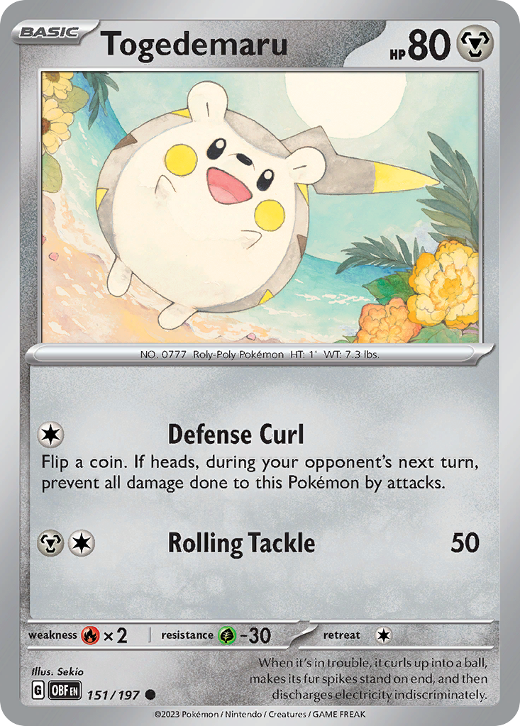 Obsidian Flames Togedemaru #151/197