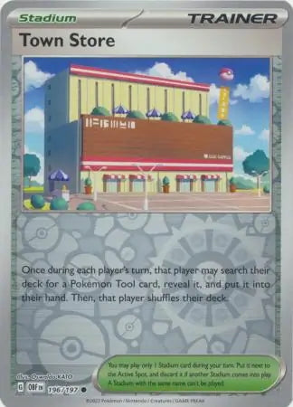 Obsidian Flames Town Store #196/197 reverse holo