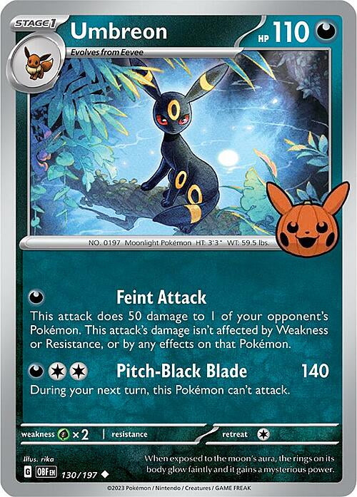 Obsidian Flames Umbreon #130/197 Trick or Trade