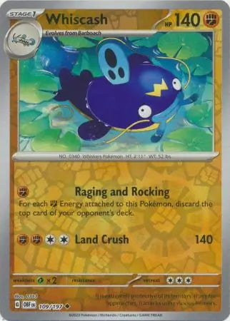 Obsidian Flames Whiscash #109/197 reverse holo