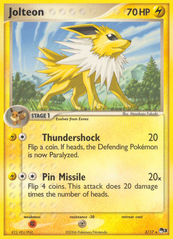 POP Series 3 Non - Holo Jolteon #3