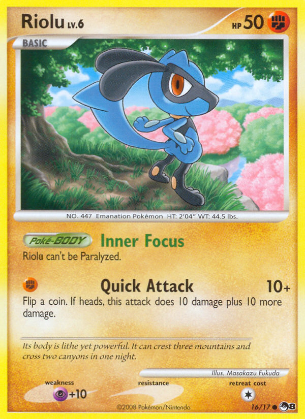POP Series 8 Non - Holo Riolu #16