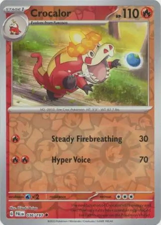 Paldea Evolved Crocalor #36/193 reverse holo