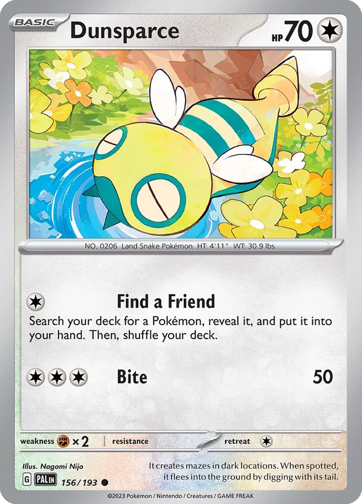 Paldea Evolved Dunsparce #156/193