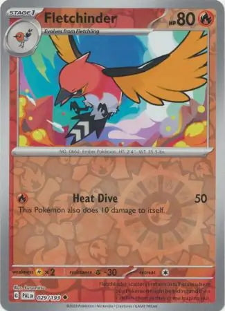 Paldea Evolved Fletchinder #29/193 reverse holo