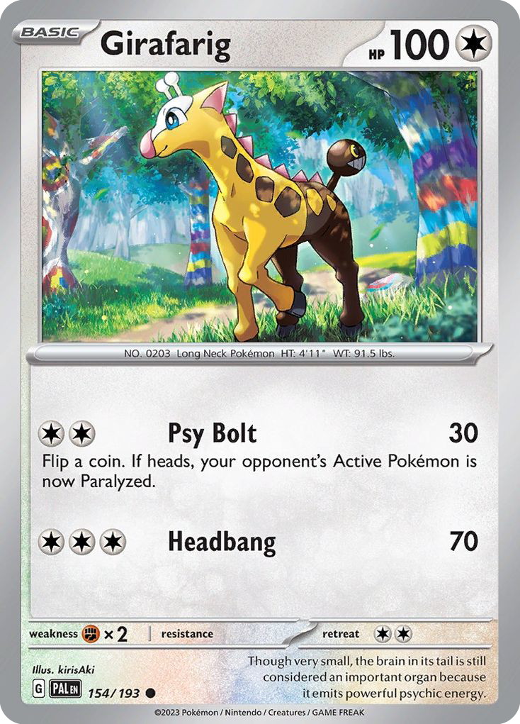 Paldea Evolved Girafarig #154/193