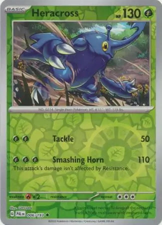 Paldea Evolved Heracross #6/193 reverse holo