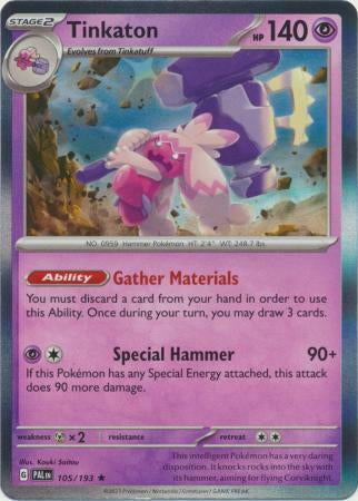 Paldea Evolved Holo Tinkaton #105/193