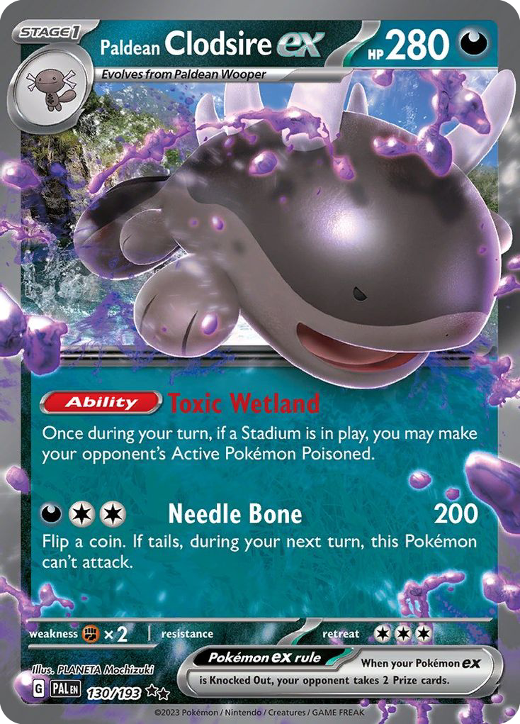 Paldea Evolved Paldean Clodsire EX #130/193