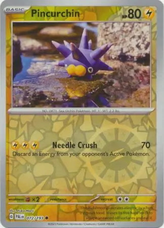 Paldea Evolved Pincurchin #72/193 reverse holo