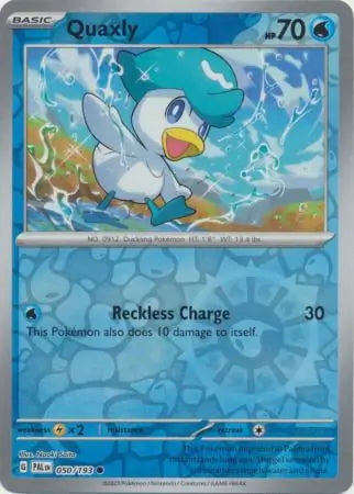 Paldea Evolved Quaxly #50/193 reverse holo