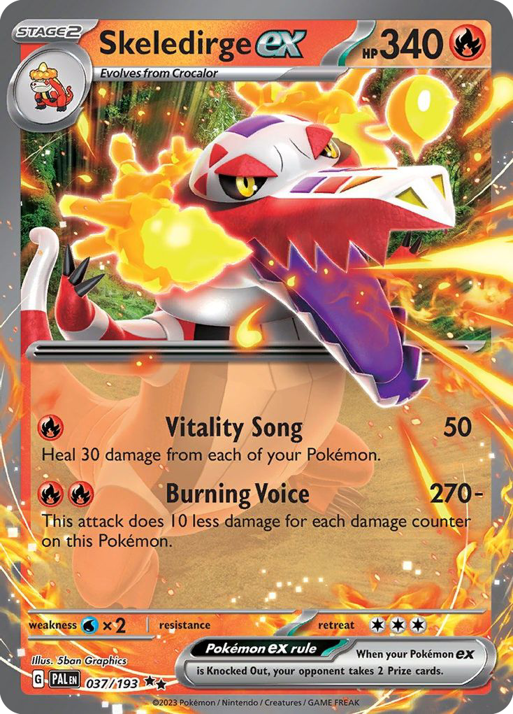 Paldea Evolved Skeledirge EX #37/193