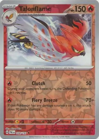 Paldea Evolved Talonflame #30/193 reverse holo