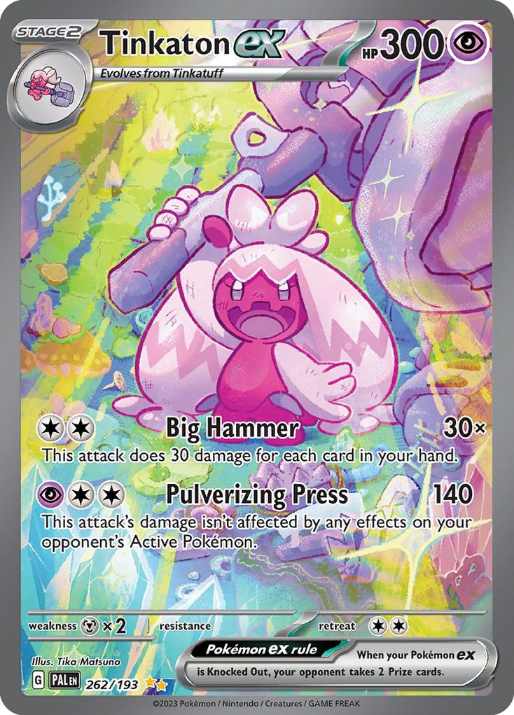 Paldea Evolved Tinkaton EX #262/193