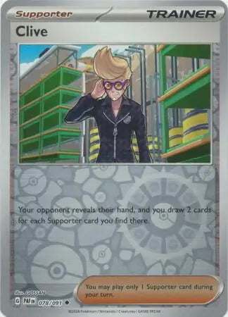 Paldean Fates Clive #78/91 reverse holo