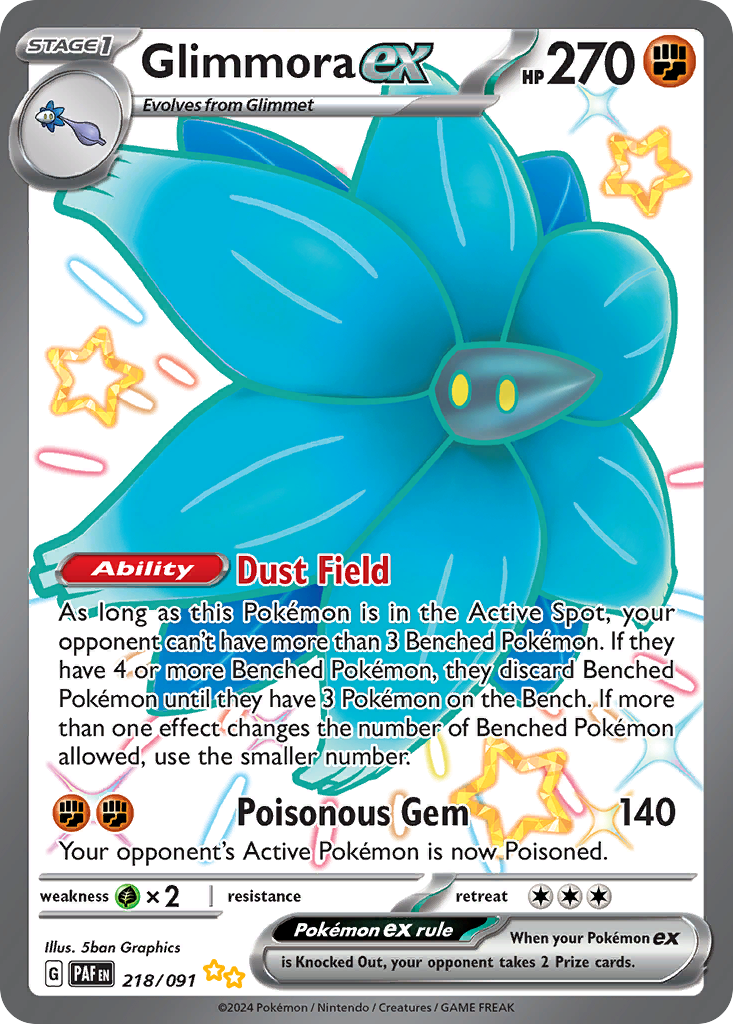 Paldean Fates Glimmora EX #218/91