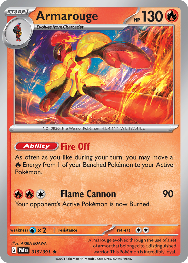 Paldean Fates Holo Armarouge #15/91