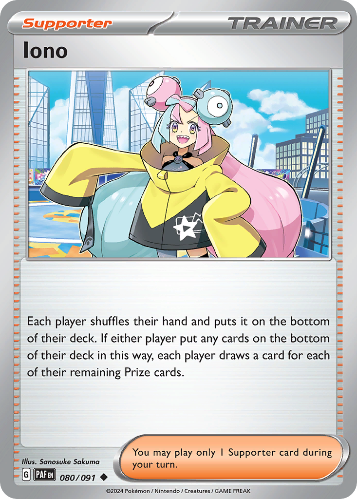 Paldean Fates Holo Iono #80/91