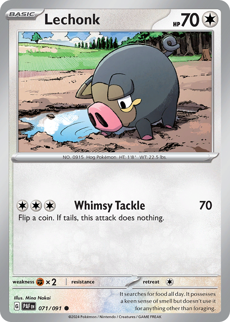 Paldean Fates Lechonk #71/91