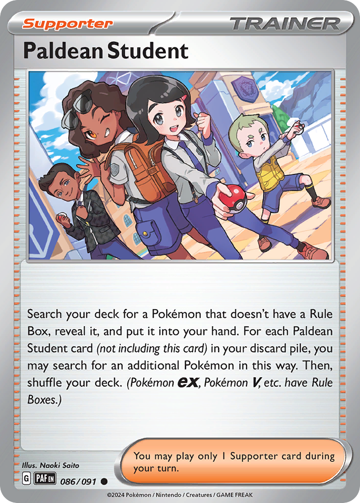 Paldean Fates Paldean Student #86/91