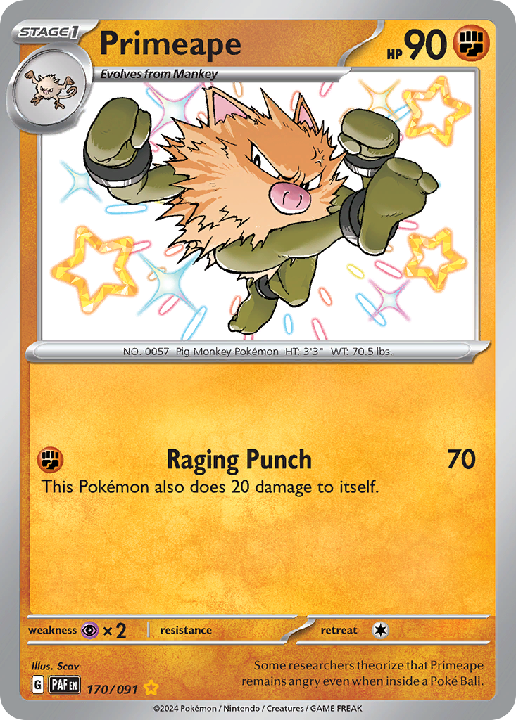 Paldean Fates Primeape #170/91